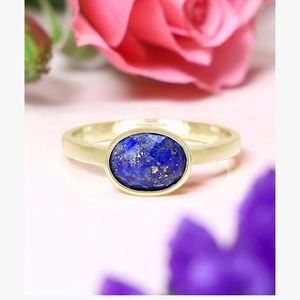 Lapis & 18k Gold-Plated
Casey Ring